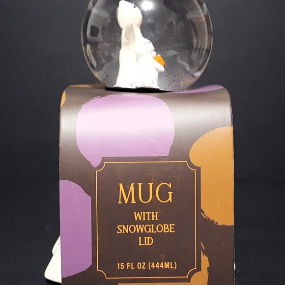 NEW Global Design Ghost Mug with Snowglobe Lid 15 OZ Porcelain Halloween - Picture 7 of 7